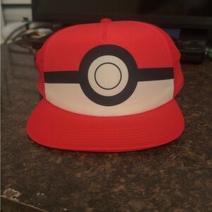 Pokémon Snapback Hat Red & White Size Youth Boys Adjustable 2022 Pokeball